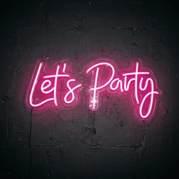 Neon LED Let's Party